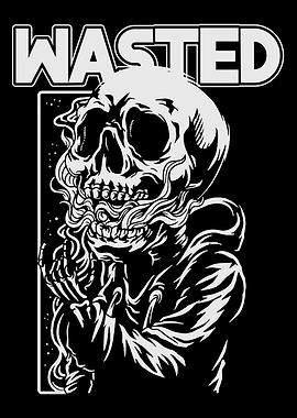 Wasted Skull Graphic