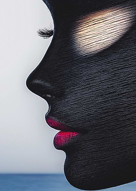 Black and Red Portrait