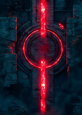 Glowing Red Portal