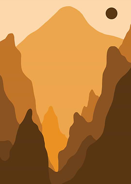 Mountain Range Sunset