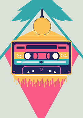 Retro Cassette Tape Art