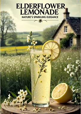 Vintage Inspired Elderflower Lemonade
