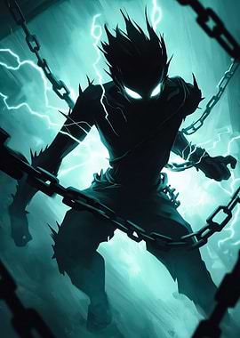 Shadowy Figure with Chains