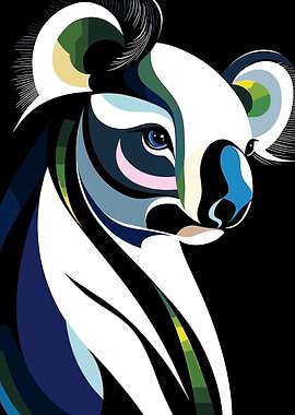 Abstract Koala Portrait