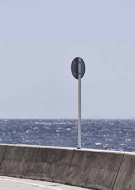 Roadside Sign by the Sea
