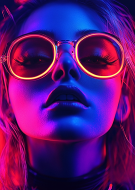 Neon Sunglasses Portrait