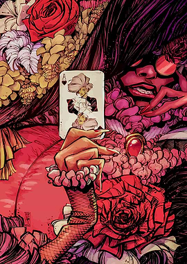 Queen of Hearts Comic Art