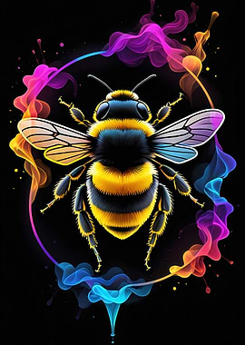 Bumblebee in Neon Glow