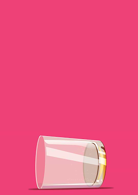 Empty Glass on Pink