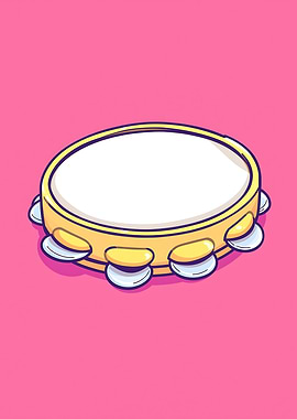 Cartoon Tambourine