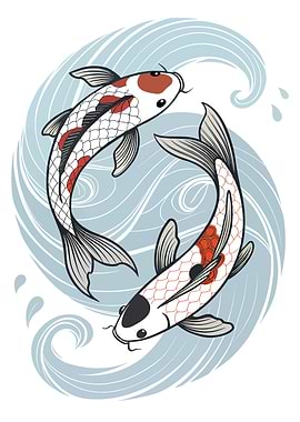 Koi Fish in Water