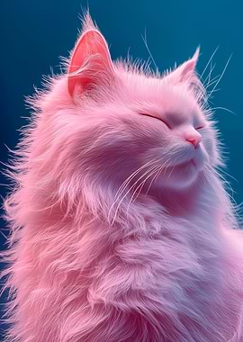 Pink Cat Portrait
