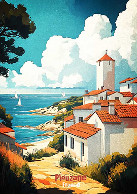 Plouzané France Art Poster
