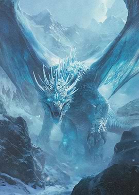 Ice Dragon Fantasy Art