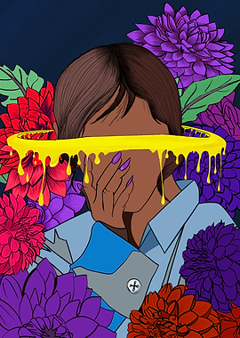 Woman with Yellow Drip