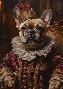 French Bulldog Noble Scholar | Renaissance Pet Art