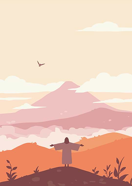 Mountaintop Silhouette