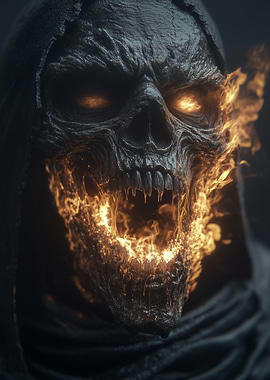 Flaming Skull Demon