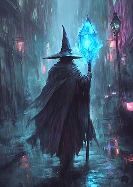 Wizard in a Rainy City