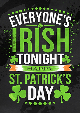 St. Patrick's Day Greeting St. Patrick's Day Pun Text Art Wallart Poster