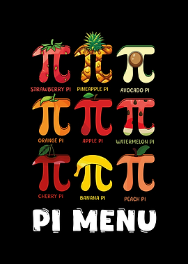 Pi Menu Different Pie Math