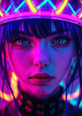 Cyberpunk Gamer Girl