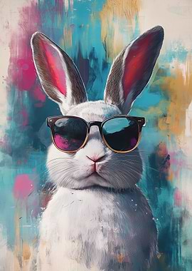 Cool Bunny in Sunglasses