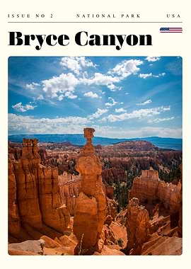 Bryce Canyon National Park Travel Art Poster