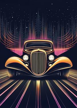 Vintage Car Night Drive