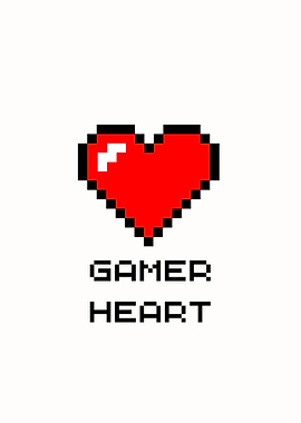 Gamer Heart Pixel Art