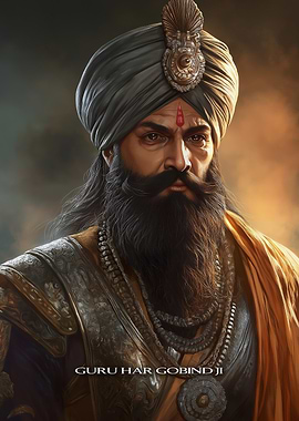 Guru Har Gobind Ji Portrait
