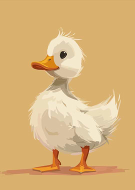 Cute Baby Duck Illustration