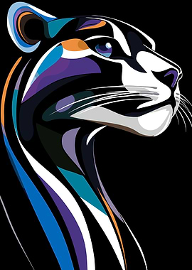 Abstract Panther Portrait