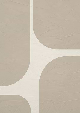 Abstract Beige and White Art