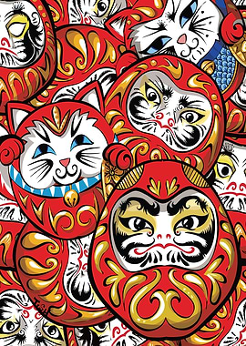 Japanese Lucky Cat Daruma