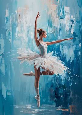 Ballet Dancer in Blue | Ballet Dancer Print