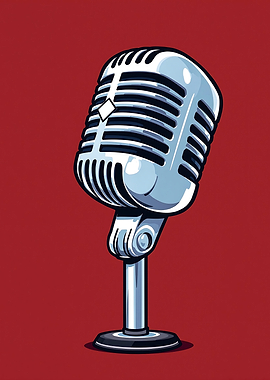 Vintage Microphone Illustration