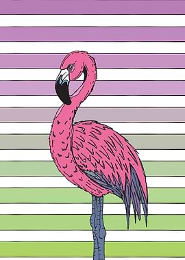 Pink Flamingo Illustration