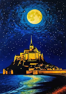Mont Saint-Michel Night