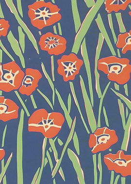Art Deco Floral Pattern
