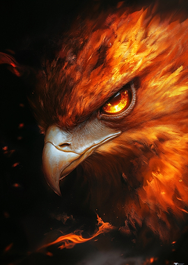 fiery phoenix Portrait