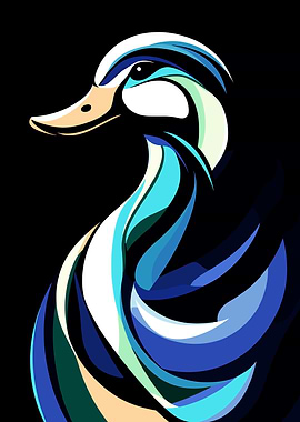 Abstract Duck Illustration