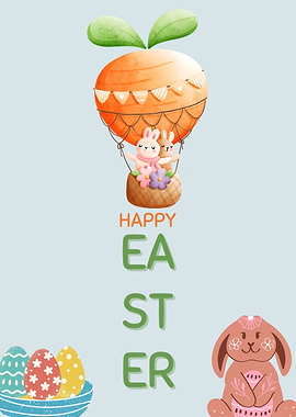 Easter Bunny Hot Air Balloon