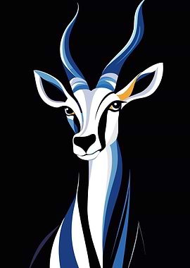 Abstract Gazelle Art