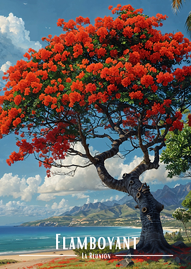 Flamboyant Tree in La Reunion