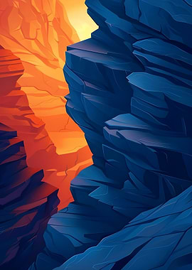 Abstract Canyon Landscape