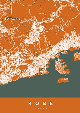 Kobe City Map Japan