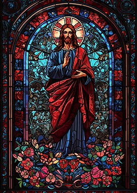 Stained Glass Jesus