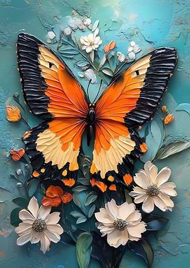 Butterfly on Flowers