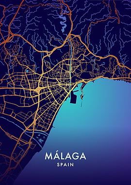 Málaga City Map